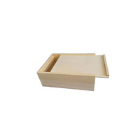 Boîte à souvenirs en bois naturel non fini personnalisée avec grande couvercle coulissant, boîte cadeau DIY, idéale pour les anniversaires et le rangement quotidien