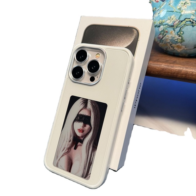 Luxury Designer NFC Phone Case for iPhone New Trending DIY Luxury Mobile Accessories Elegant E-Ink Screen Cover