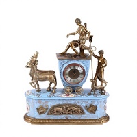 Horloge de bureau en laiton antique de luxe MKMJ, horloge de table classique, décoration pour la maison et le bureau