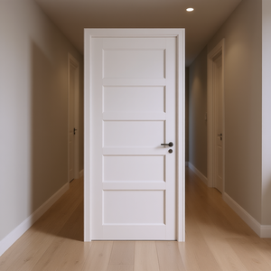 Porte intérieure en bois massif, 3 panneaux, 24 x 80 x 5, design traditionnel pour chambre, isolation phonique - Product Image 3