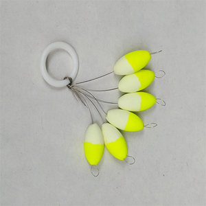 Flotteurs de pêche ovales en mousse EPS, entièrement verts et moitié jaunes, pour la pêche en mer de <span class=keywords><strong>nuit</strong></span> - Product Image 4