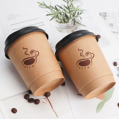 Cup Coffee Hot Coffee Cups Paper With Logo