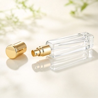 Flacon de parfum en verre de 10 ml avec tête de pulvérisation en or à 13 filetages, capuchon champignon, flacon d'échantillon de parfum portable
