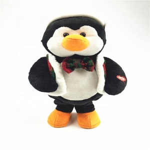 <span class=keywords><strong>Peluche</strong></span> musicale et dansante pour marcher et chanter Pingouin électrique Animal en <span class=keywords><strong>peluche</strong></span> pour enfants Cadeau de Noël - Product Image 1