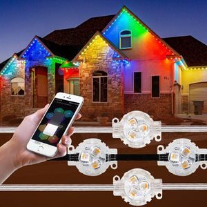 Wholesale OEM ODM 12V 24V 48V 30mm UCS2904 IP68 RGB Smart <strong>APP</strong> Led Point Eave <strong>Lights</strong> Gemstone Led Permanent <strong>Christmas</strong> <strong>Light</strong> - Product Image 1