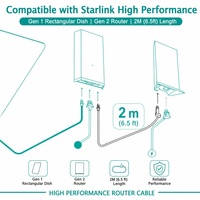 Kabel Router Starlink Tuochi 5M Berkinerja Tinggi 24AWG Tembaga Cat 8 RJ45 Female-to-Female Tahan Cuaca Luar Ruangan