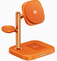 Chargeur sans fil magnétique 3-en-1 Qi2.2 25W à charge rapide pour iPhone 17 16 15 14 13 12, Apple Watch et Airpods
