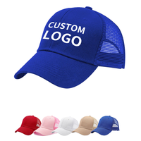 Gorra de camionero de espuma con logotipo personalizado de alta calidad, gorra de béisbol de 5 paneles de poliéster y algodón con gorra de malla Snapback para hombres y mujeres