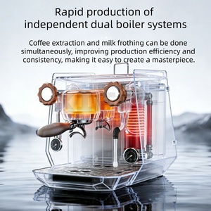 Cafetera Comercial de 2 Grupos con Estructura de Acero Inoxidable de Alta Resistencia y Gran Espacio para Tazas Altas y Vasos de Viaje - Product Image 3
