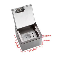 Boîte de prise de courant encastrée au sol RJ45, prises plates, boîte de prise de courant au sol intérieure pour la maison, norme européenne