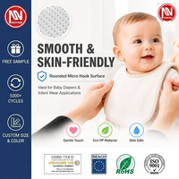Bande auto-agrippante moulée en nylon souple, fine et élastique, écologique, pour couches de bébé et vêtements pour nourrissons