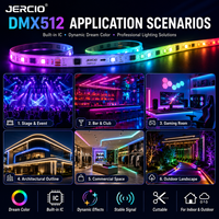 Bande lumineuse LED intelligente - Couleurs magiques de rêve RGB pour salle de jeu et home cinéma, adressable DMX512 IP68