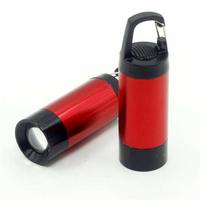 Portable Mini lampe de poche LED et lanterne de camping 1W USB charge en alliage d'aluminium porte-clés torche de poche 2-en-1 conception
