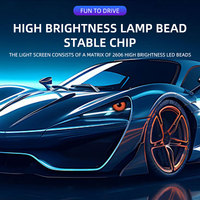 App Control 12V Clignotant Démon Yeux LED Panneau D'affichage Aigle Programmable led Diable Yeux Clignotant Écran pour voiture Voyants lumineux