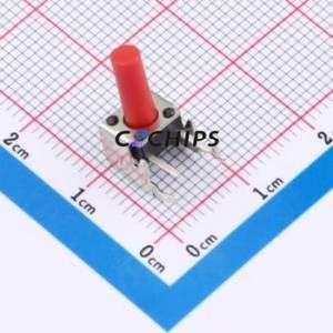 TSA06231-125B532BB Tactile Switch Bent Lead Through Hole-4P,7.4x6.2mm Switch Single Pole Single Throw Round Button 2.8N 7.4mm - Product Image 1