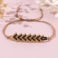 Bracelet Bohème Arc-en-ciel en Perles, Fait Main, Tressé de Perles de Rocaille, Bijoux Tendance pour Femme, Vente en Gros