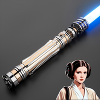 Sabre laser Star Wars, rendu réaliste, Leia Princess Skywalker, maître Jedi, néopixel, son de qualité cinématique, épée lumineuse