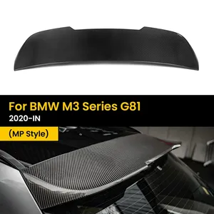 สปอยเลอร์หลังคาร์บอนแท้แบบเงา ลายทวิล 3*3 สำหรับเปลี่ยนแทนของเดิม สำหรับ BMW M3 ซีรีส์ G81 ปี 2020 รุ่น MP Style - Product Image 1