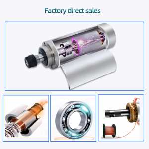 CNC LY Hoch geschwindigkeit spindel motor 80mm 2,2 kW 24000 U/min 220Hz 8A ER20 Holz bearbeitung Broche Husillo CNC Wasser kühlung spindel motor - Product Image 3