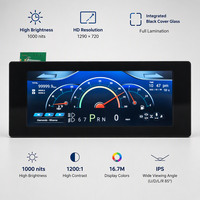 Layar Panel Sentuh Kapasitif TFT 10,25 Inci untuk Panel Instrumen Bus Komersial, Resolusi 1290x720, Kecerahan Tinggi, 16,7 Juta Warna, Lebar