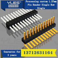 Connecteur Micro SMD personnalisé 1,27 mm, prise USB 2-50P, plaqué or, connecteur à broches simple rangée pour composants informatiques