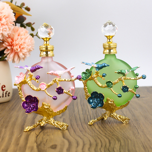 Bottiglie di Profumo in Stile Arabo da 30ml con Smalto Multicolore, Design Floreale e Rami Dorati con Uccelli - Product Image 4