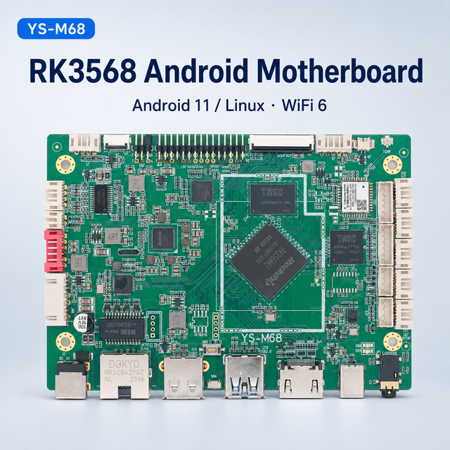 Rockchip RK3568 Android 11 Motherboard 4GB RAM WiFi 6 4K Display LVDS SBC Embedded Board for Digital Signage Kiosk Self Service