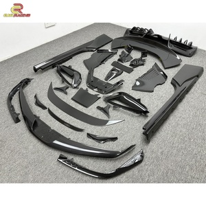 OEM Style Auto Parts Dry Carbon Fiber Body Kit Front Lip Rear Spoiler Rear <b>Diffuser</b> Engine Cover for Fer-rari SF90 Carbon Kit - Product Image 2