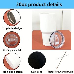 Vasos Personalizados con Logotipo de 30 oz, Regalos Promocionales Empresariales, Vasos de Acero Inoxidable para Sublimación al por Mayor, 30 oz - Product Image 4