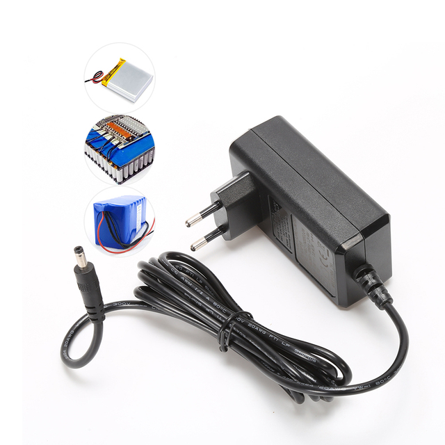 Custom 37.8W Lithium Battery Charger Indicator DC 8.4V 12.6V 16.8V 0.5a 1a 1.5a 2a 3a 4A 5a 6A Lion Lithium Battery Adapter