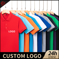 2023 Custom 100% katoen 240G Heren Polo Shirt Merk Kwaliteit Korte Mouw Hoge Kwaliteit Polo T-shirts voor Heren