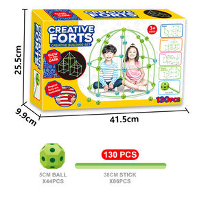 Kit de construction de <span class=keywords><strong>château</strong></span> de construction magique, bricolage, tiges lumineuses, tente de jeu pour enfants, pièces - Product Image 6