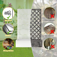 Lit amovible en métal blanc pour plantes avec treillis Vente en gros Paravent Design Flower Garden Beds Plant Box