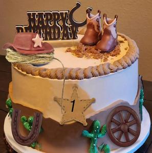 Chapeau de cowboy western <span class=keywords><strong>pas</strong></span> cher, bottes de cowboy, <span class=keywords><strong>d</strong></span>écoration de gâteau <span class=keywords><strong>d</strong></span>'<span class=keywords><strong>anniversaire</strong></span> en mousse marron rose avec boule de cowboy - Product Image 4