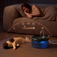 Bebedero Doble para Mascotas con Grifo, Modos de Chorro y Fuente, y Tanque de Gran Capacidad para Gatos y Perros