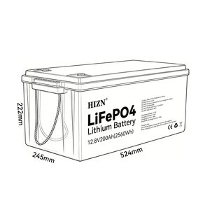 12VリチウムイオンLFPソーラーバッテリー 家庭用蓄電池 LiFePo4 BMS 12V 200Ah リチウムイオンソーラーバッテリーパック - Product Image 2