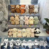 Petits ours en peluche super doux, canard, cochon, poupées de confort pour enfants, cadeaux de la Saint-Valentin, fabriqués en coton