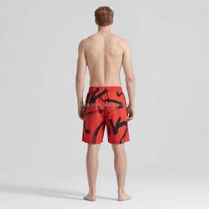 Pantaloncini da spiaggia da <span class=keywords><strong>uomo</strong></span> personalizzati stile <span class=keywords><strong>rosso</strong></span> calligrafia produttore all'ingrosso <span class=keywords><strong>costume</strong></span> da bagno stampa Logo costumi da bagno pantaloncini da <span class=keywords><strong>uomo</strong></span> ad asciugatura rapida <span class=keywords><strong>costume</strong></span> da bagno - Product Image 2