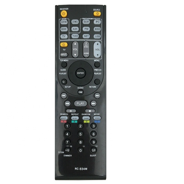 RC-834M Replacement Remote Control Fit for Onkyo AV Receiver TX-NR515 TX-NR414 HT-RC440 HT-S6500 HT-S7500 HT-R791 HT-RC460