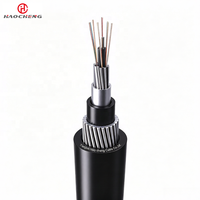 Câble optique subaquatique à enrobage direct Hao Cheng GYTA33, 2-288 fibres, armure PSP + fil d'acier, résistance à la compression 1000N, entièrement étanche pour