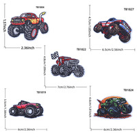 Parche Bordado Personalizado al por Mayor de Monster Truck, Parche Termoadhesivo o para Coser para Chaqueta, Mochila, Sombrero y Ropa