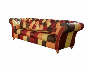 Canapé Chesterfield 3 places confortable en cuir premium, coussins moelleux, design classique, parfait pour se détendre et recevoir des invités - Product Image 3