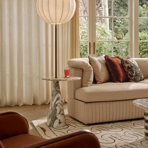 Tappeto moderno minimalista <span class=keywords><strong>su</strong></span> <span class=keywords><strong>misura</strong></span> in lana; Linea Beige Vintage francese geometrica per cabina armadio comodino camera da letto - Product Image 4