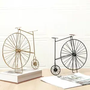 复古家居装饰手工铁自行车摆件家居客厅办公室创意工艺品
