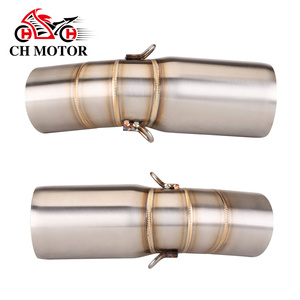 Tuyau de raccordement intermédiaire en acier inoxydable pour échappement de moto Benelli Leoncino 500 BJ500, compatible avec silencieux de 51 mm - Product Image 1