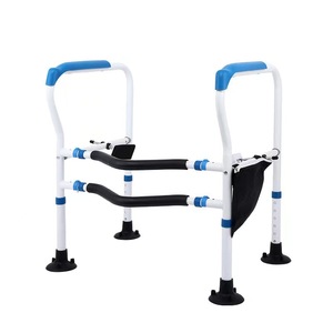 Barra de apoyo para inodoro de acero inoxidable antideslizante para personas mayores, instalación sin taladro - Product Image 1