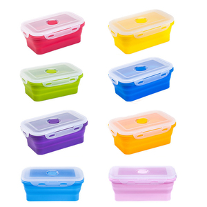 350ml 500ml 800ml 1200ml Ecológico Colorido Silicona Apilable Fiambrera Contenedores de almacenamiento de alimentos - Product Image 5