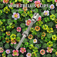 Supports muraux à clip croisé pour câbles de 3 mm, supports verts en acier inoxydable pour treillis de tension, plantes grimpantes, clôture, carton