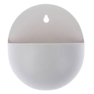 Pot de fleurs suspendu en métal blanc au design classique pour la décoration de la maison, décoration murale pour mariage, pot de fleurs en métal thermolaqué - Product Image 1
