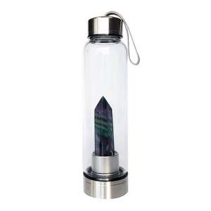 Cristal De Quartz Rose Verre <span class=keywords><strong>Elixir</strong></span> Bouteille D'eau - Product Image 2